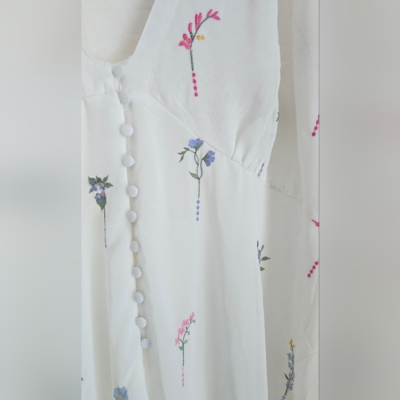 ASOS Floral White Maxi Dress Size 20 - Picture 4 of 7